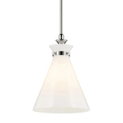 Kichler 52774 Laria 1-lt 11" Pendant - Polished Nickel White Glass