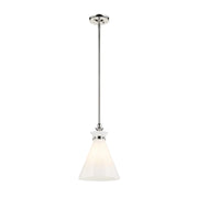 Kichler 52774 Laria 1-lt 11" Pendant - Polished Nickel White Glass