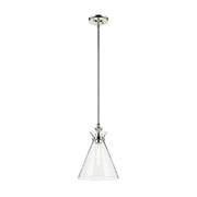 Kichler 52774 Laria 1-lt 11" Pendant - Polished Nickel Clear Glass