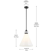 Kichler 52775 Laria 1-lt 16" Pendant