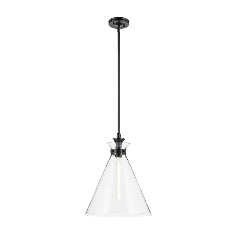 Kichler 52775 Laria 1-lt 16" Pendant - Black Clear Glass
