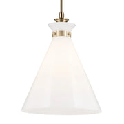 Kichler 52775 Laria 1-lt 16" Pendant - Champagne Bronze White Glass