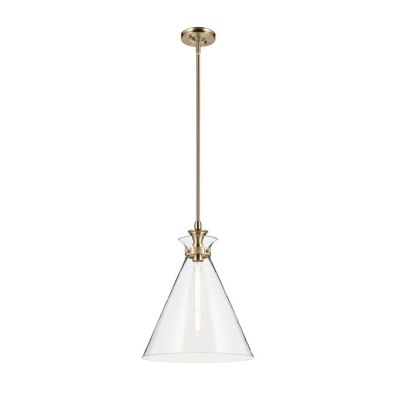 Kichler 52775 Laria 1-lt 16" Pendant - Champagne Bronze Clear Glass