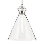 Kichler 52775 Laria 1-lt 16" Pendant - Polished Nickel Clear Glass