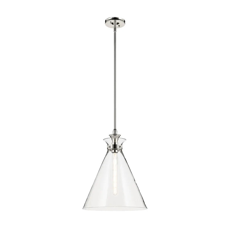Kichler 52775 Laria 1-lt 16" Pendant - Polished Nickel Clear Glass