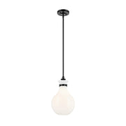 Kichler 52776 Laria 1-lt 10" Pendant - Black White Glass