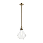 Kichler 52776 Laria 1-lt 10" Pendant - Champagne Bronze Clear Glass