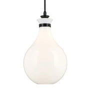 Kichler 52777 Laria 1-lt 14" Pendant - Black White Glass