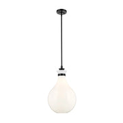 Kichler 52777 Laria 1-lt 14" Pendant - Black White Glass