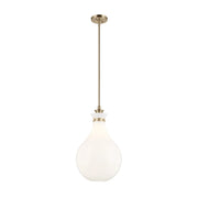 Kichler 52777 Laria 1-lt 14" Pendant - Champagne Bronze White Glass