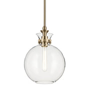 Kichler 52778 Laria 1-lt 10" Pendant - Champagne Bronze Clear Glass