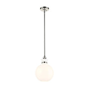 Kichler 52778 Laria 1-lt 10" Pendant - Polished Nickel White Glass