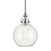 Kichler 52778 Laria 1-lt 10" Pendant - Polished Nickel Clear Glass