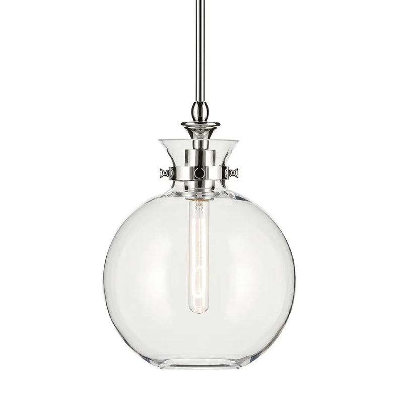 Kichler 52778 Laria 1-lt 10" Pendant - Polished Nickel Clear Glass