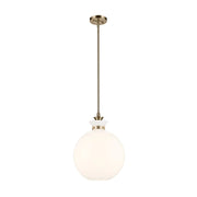 Kichler 52779 Laria 1-lt 15" Pendant - Champagne Bronze White Round Glass