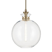 Kichler 52779 Laria 1-lt 15" Pendant - Champagne Bronze Clear Round Glass