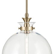 Kichler 52779 Laria 1-lt 15" Pendant - Champagne Bronze Clear Round Glass