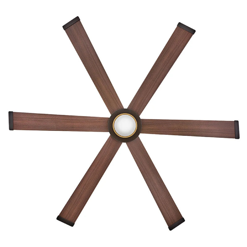 Hinkley 906964 Andros 64" Indoor/Outdoor Smart Ceiling Fan with LED Light Kit - Heritage Brass