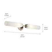 Kichler 55075 Truby 2-lt 25" Vanity Light