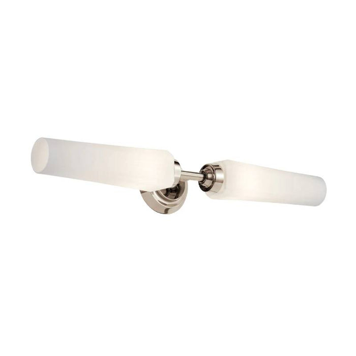 Kichler 55075 Truby 2-lt 25" Vanity Light-Polished Nickel-Polished Nickel