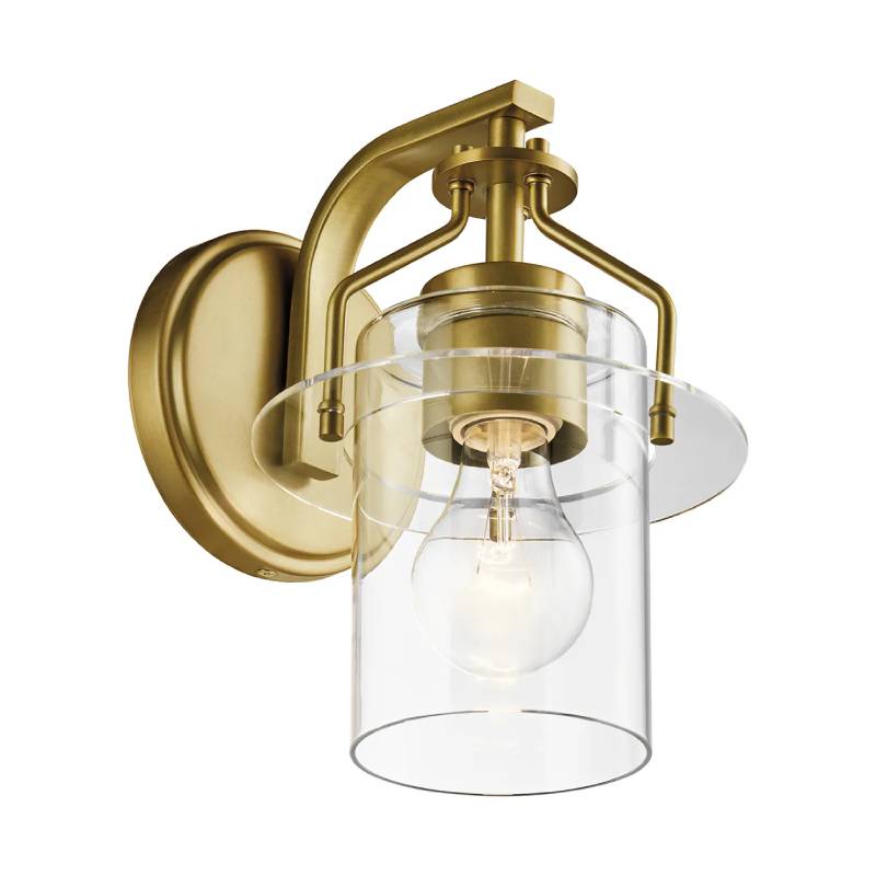 Kichler 55077 Everett 1-lt 9" Tall Wall Sconce-Brushed Brass