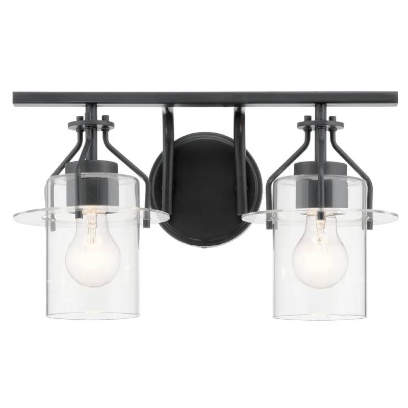 Kichler 55078 Everett 2-lt 16" Wide Vanity Light-Black