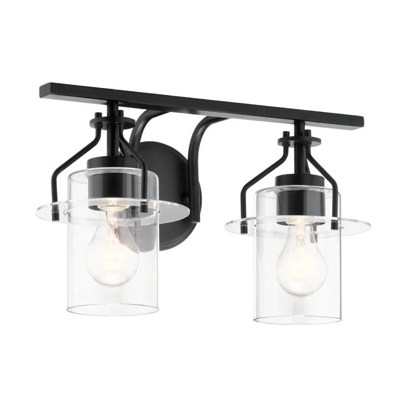 Kichler 55078 Everett 2-lt 16" Wide Vanity Light-Black