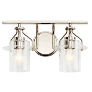 Kichler 55078 Everett 2-lt 16" Wide Vanity Light-Polished Nickel