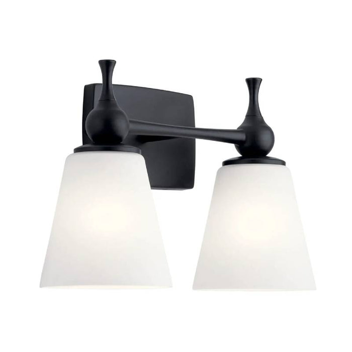 Kichler 55091 Cosabella 2-lt 15" Vanity Light-Black