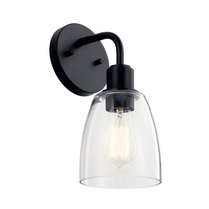 Kichler 55100 Meller 1-lt 11" Tall Wall Sconce-Black