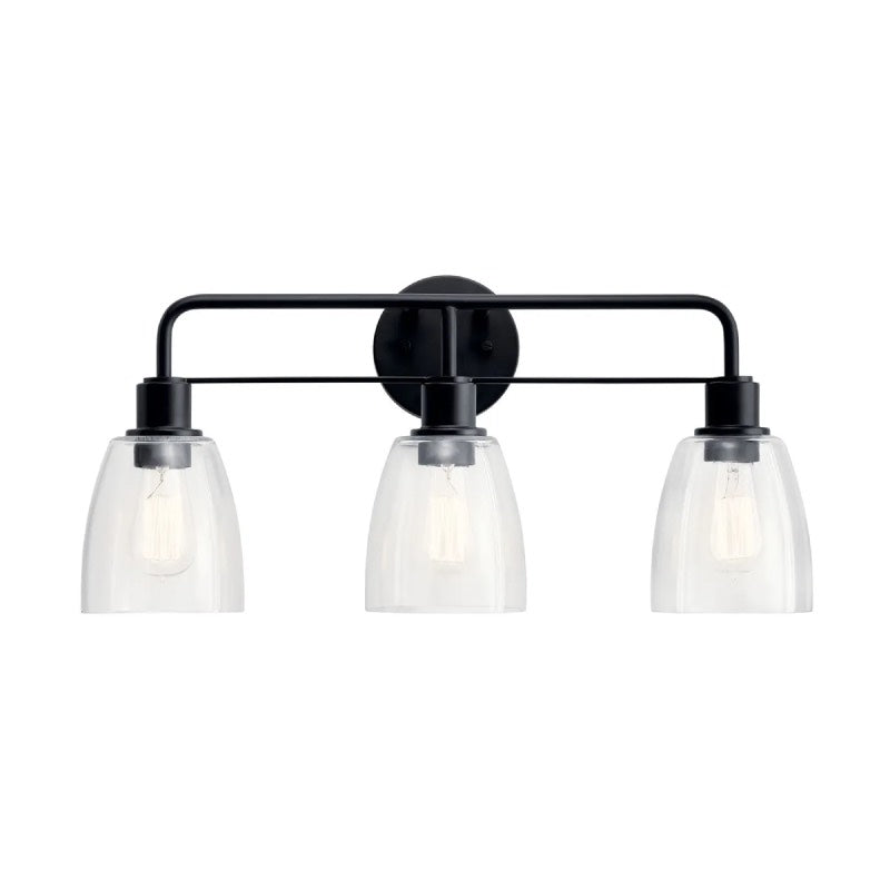 Kichler 55102 Meller 3-lt 24" Vanity Light-Black