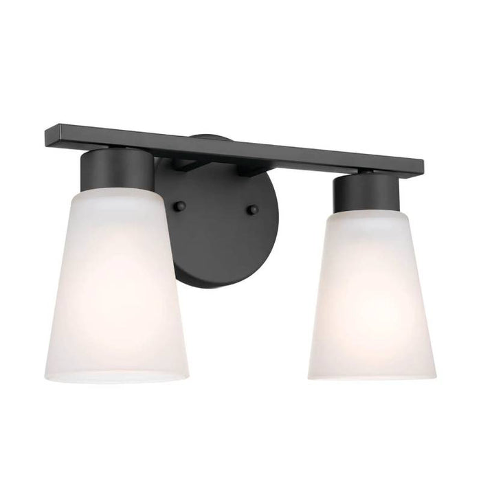 Kichler 55120 Stamos 2-lt 13" Vanity Light-Black