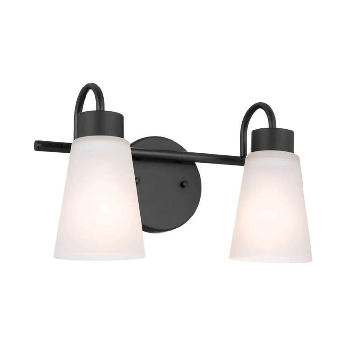 Kichler 55125 Erma 2-lt 14" Vanity Light-Black