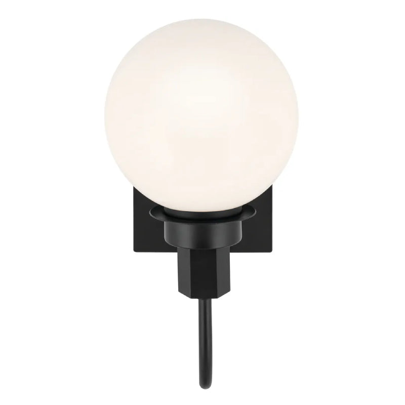 Kichler 55149 Hex 1-lt 12" Tall Wall Sconce-Black
