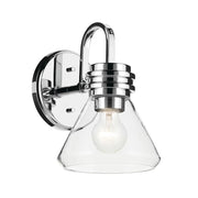 Kichler 55153 Farum 1-lt 10" Tall Wall Sconce - Chrome Clear Glass