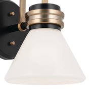 Kichler 55153 Farum 1-lt 10" Tall Wall Sconce - Black Opal Glass