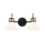 Kichler 55154 Farum 2-lt 19" Vanity Light-Black Opal Glass