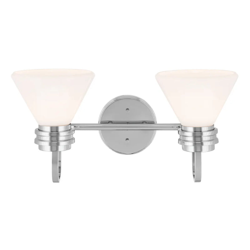 Kichler 55154 Farum 2-lt 19" Vanity Light-Chrome Opal Glass