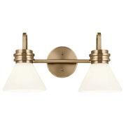 Kichler 55154 Farum 2-lt 19" Vanity Light-Champagne Bronze Opal Glass