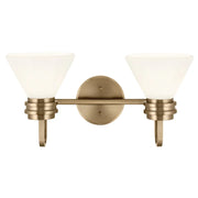 Kichler 55154 Farum 2-lt 19" Vanity Light-Champagne Bronze Opal Glass