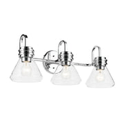 Kichler 55155 Farum 3-lt 26" Vanity Light - Chrome Clear Glass