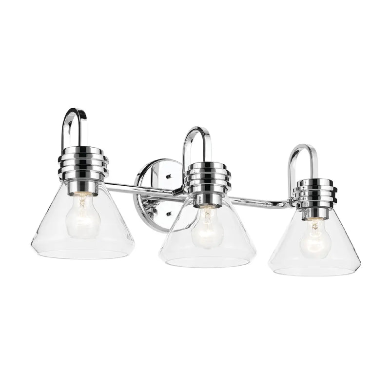 Kichler 55155 Farum 3-lt 26" Vanity Light - Chrome Clear Glass