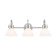 Kichler 55155 Farum 3-lt 26" Vanity Light - Chrome Opal Glass