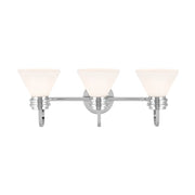 Kichler 55155 Farum 3-lt 26" Vanity Light - Chrome Opal Glass
