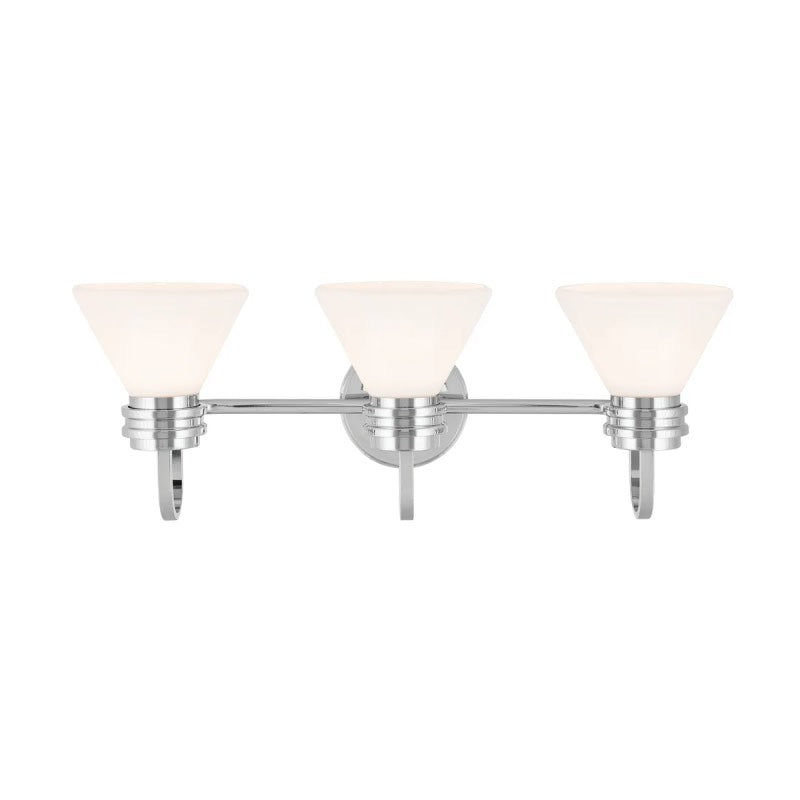 Kichler 55155 Farum 3-lt 26" Vanity Light - Chrome Opal Glass