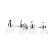 Kichler 55156 Farum 4-lt 34" Vanity Light - Chrome Clear Glass