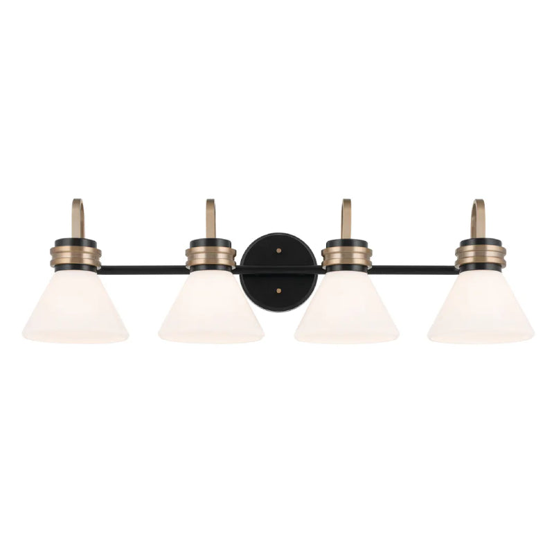 Kichler 55156 Farum 4-lt 34" Vanity Light-Black Opal