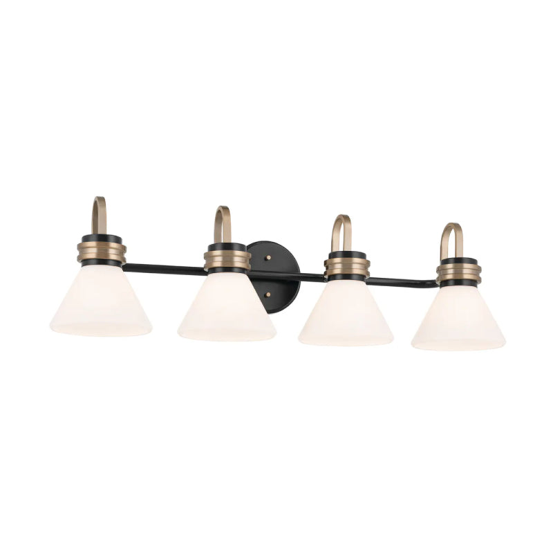 Kichler 55156 Farum 4-lt 34" Vanity Light-Black Opal