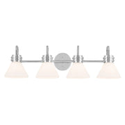 Kichler 55156 Farum 4-lt 34" Vanity Light-Chrome Opal Glass