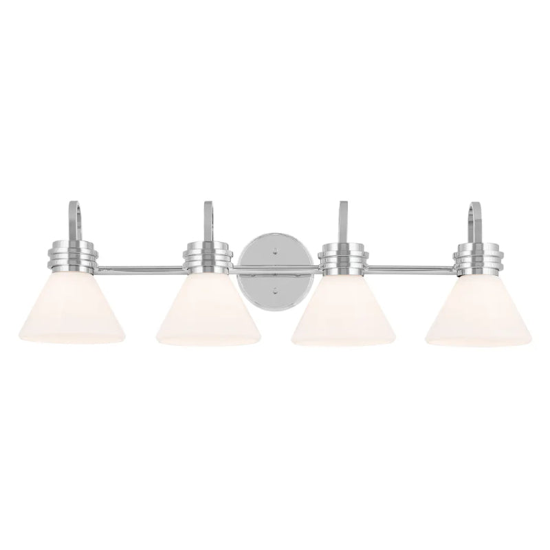 Kichler 55156 Farum 4-lt 34" Vanity Light-Chrome Opal Glass